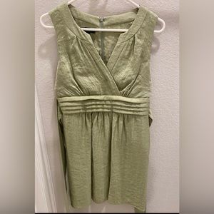 Cute olive green cocktail dress; great for date nights; wedding guest